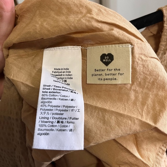 Madewell Seersucker Puff-Sleeve Cutout Mini Dress size XL - Picture 10 of 11